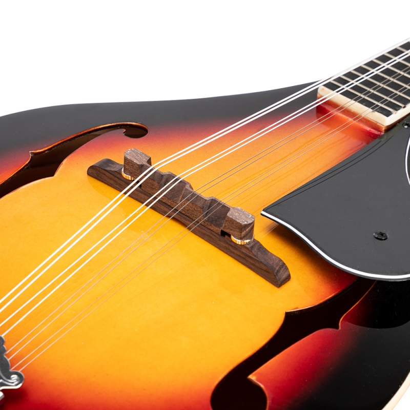 Glarry A Style 8String Acoustic Mandolin with Pick Guard Sunset Black